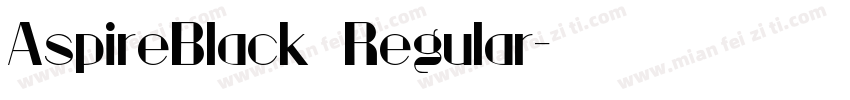 AspireBlack Regular字体转换